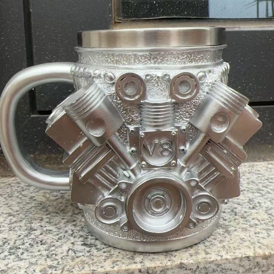 Дизайнерская кружка в форме свечи зажигания / двигатель V8 / V6